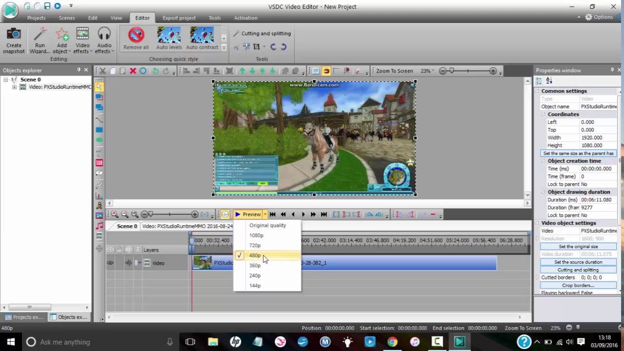 green screen vsdc free video editor
